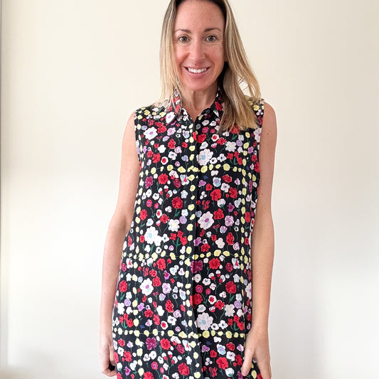 Equipment Floral Silk Shirt Dress - Size M