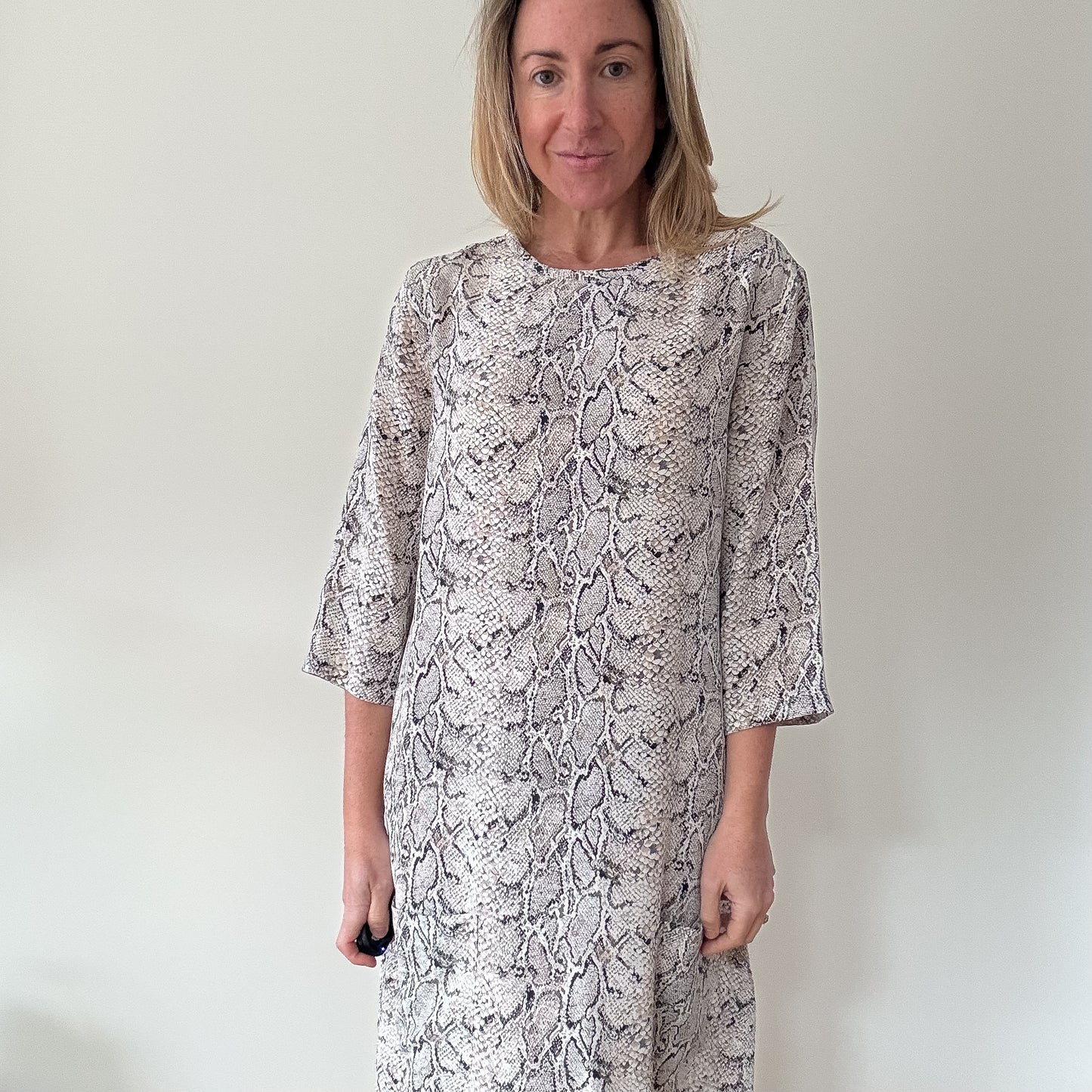 Equipment Silk Snakeskin Print Dress - Size M