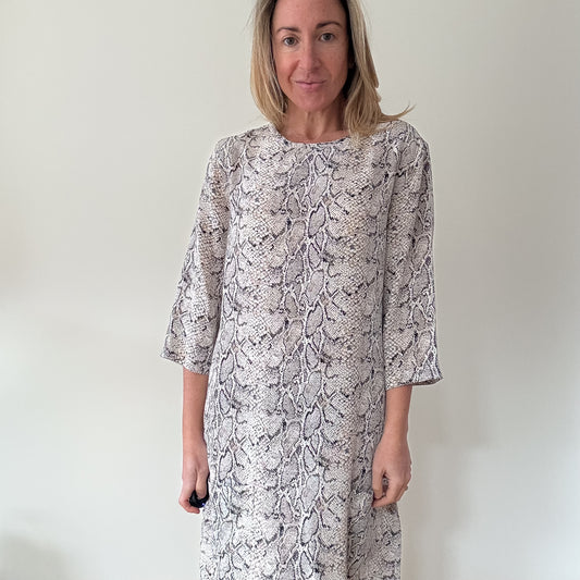 Equipment Silk Snakeskin Print Dress - Size M
