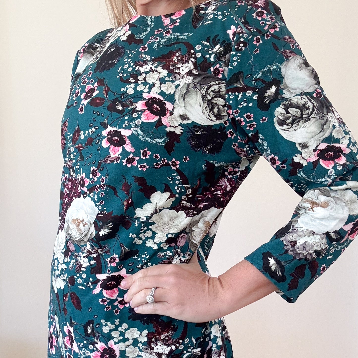 Erdem Floral Printed Jersey Dress - Size 16