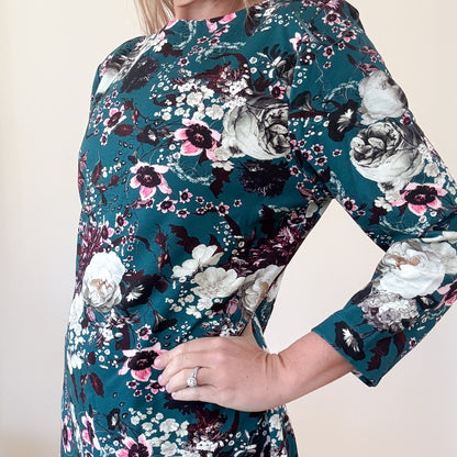 Erdem Floral Printed Jersey Dress - Size 16