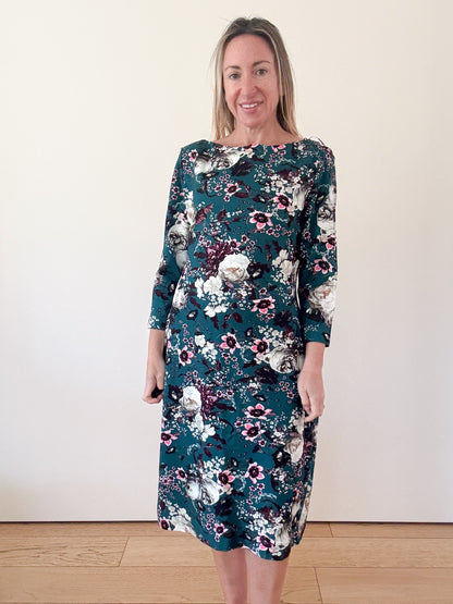Erdem Floral Printed Jersey Dress - Size 16