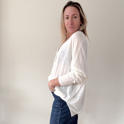 Estheme Cachemire Linen Blend Cardigan - Size L