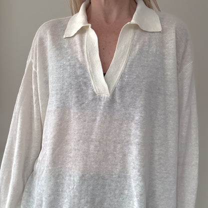 Estheme Cachemire Linen Pullover - Size M