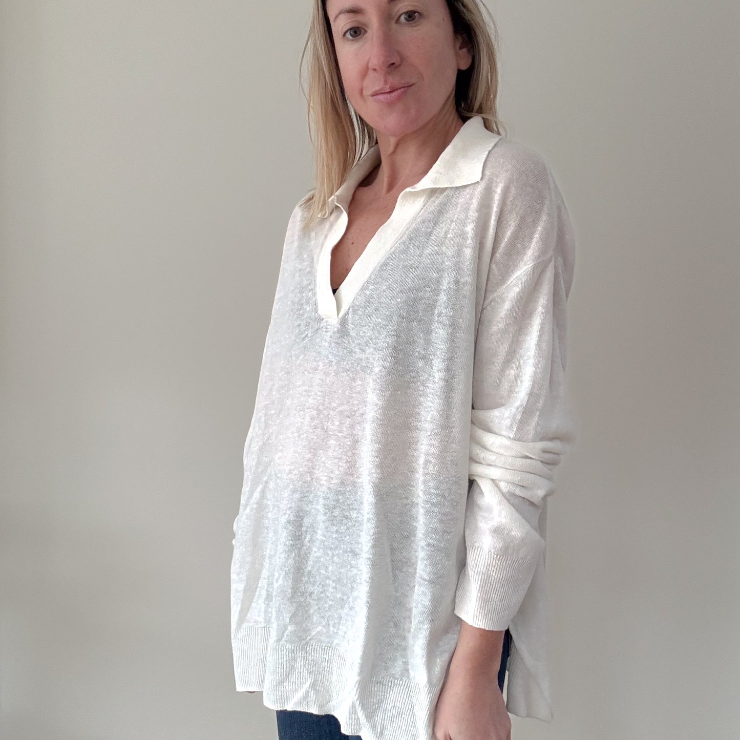 Estheme Cachemire Linen Pullover - Size M