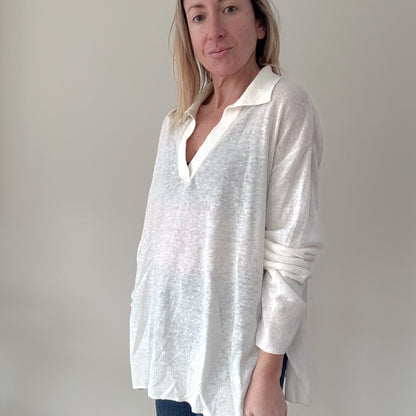 Estheme Cachemire Linen Pullover - Size M