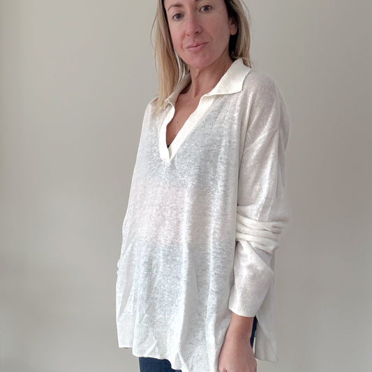 Estheme Cachemire Linen Pullover - Size M