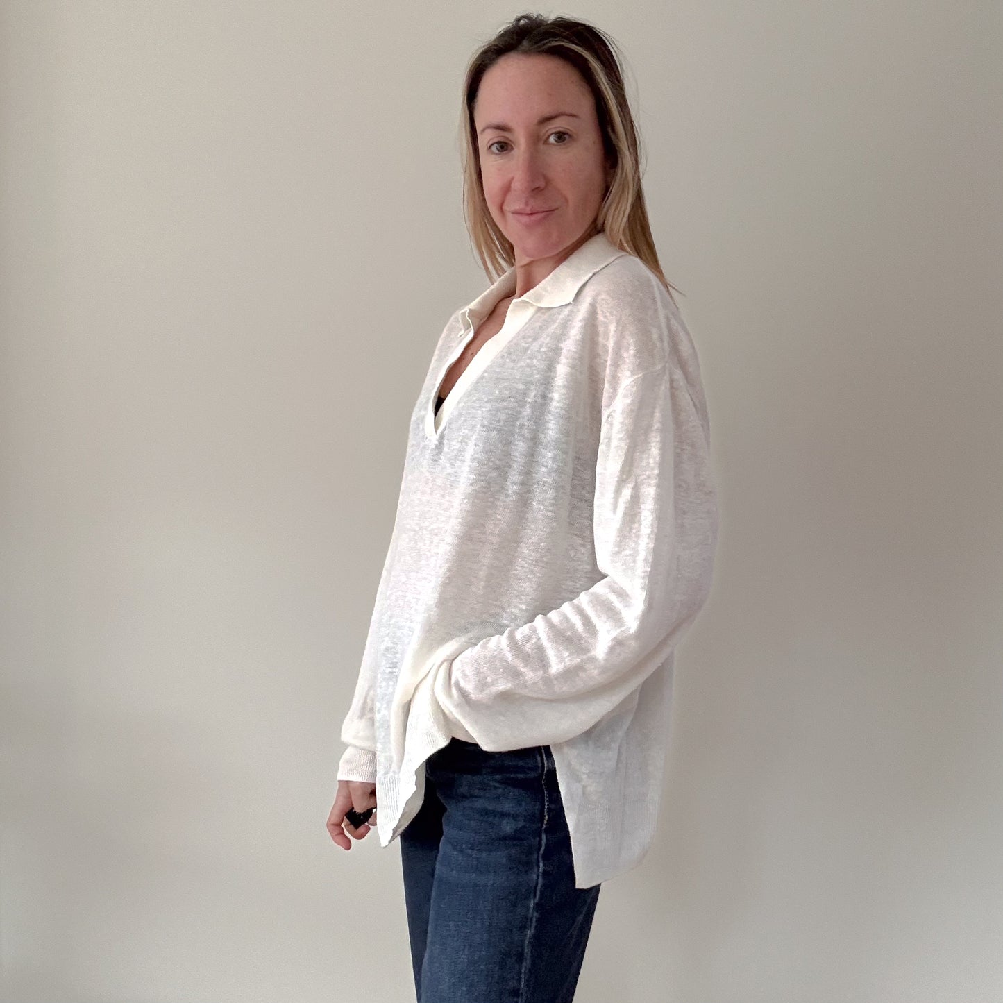 Estheme Cachemire Linen Pullover - Size M