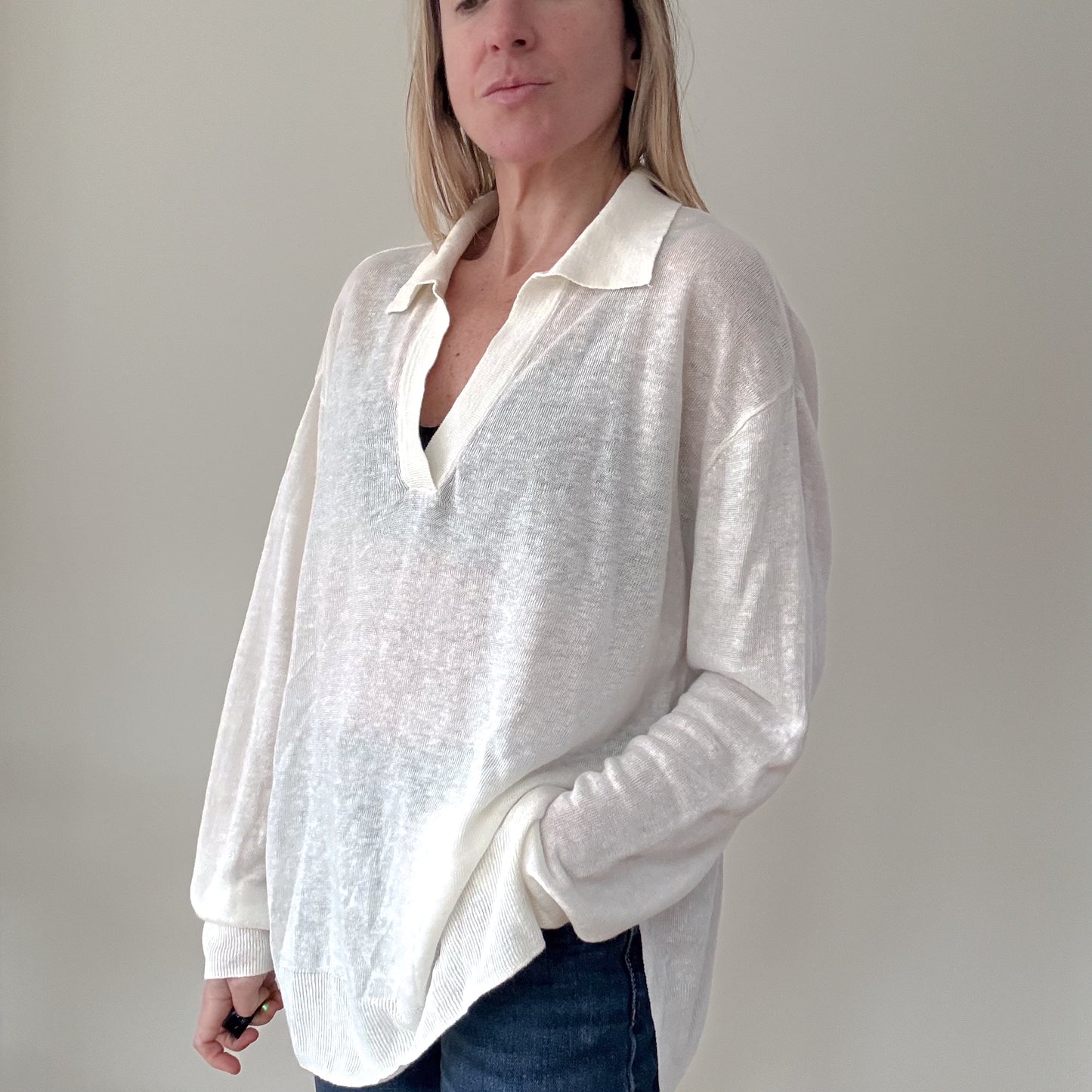 Estheme Cachemire Linen Pullover - Size M