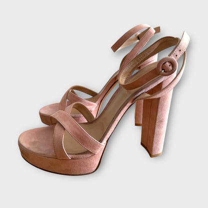 Gianvito Rossi Sheridan Suede Platform Sandals - Size 40