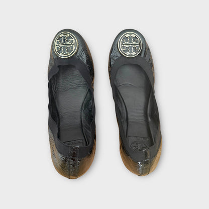 Tory Burch Black Patent Flats - Size 7