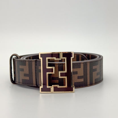 Fendi FF Monogram Canvas Coated Belt