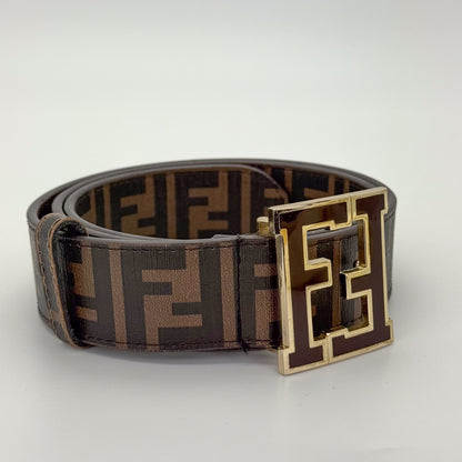 Fendi FF Monogram Canvas Coated Belt