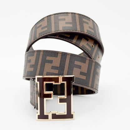 Fendi FF Monogram Canvas Coated Belt