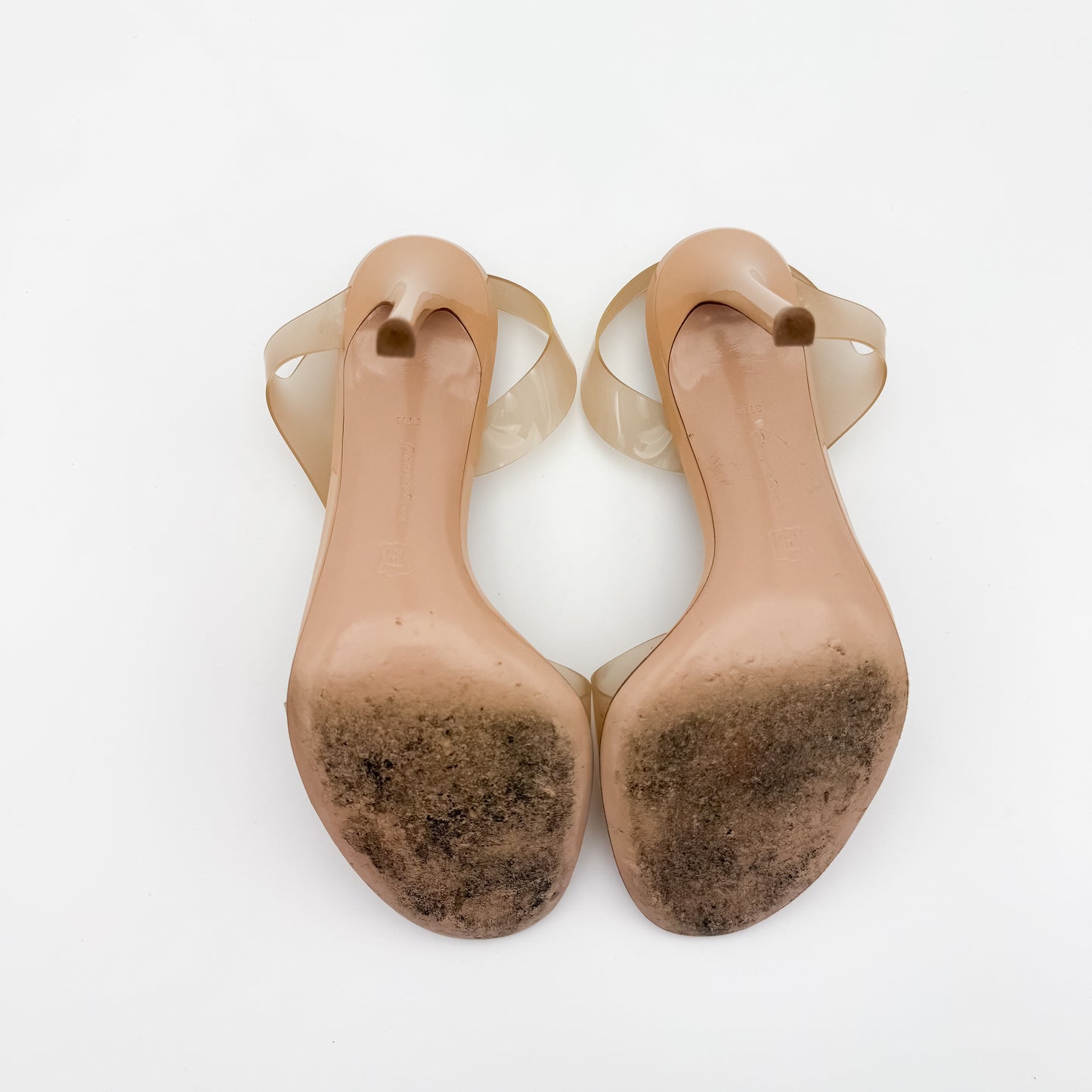 Gianvito Rossi Metropolis PVC Slingback Sandals - Size 37.5