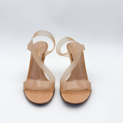 Gianvito Rossi Metropolis PVC Slingback Sandals - Size 37.5