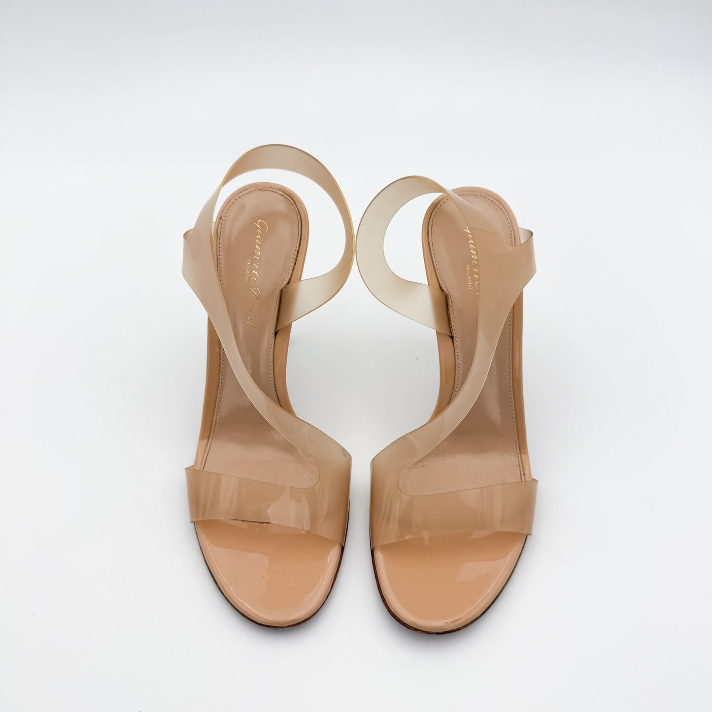 Gianvito Rossi Metropolis PVC Slingback Sandals - Size 37.5