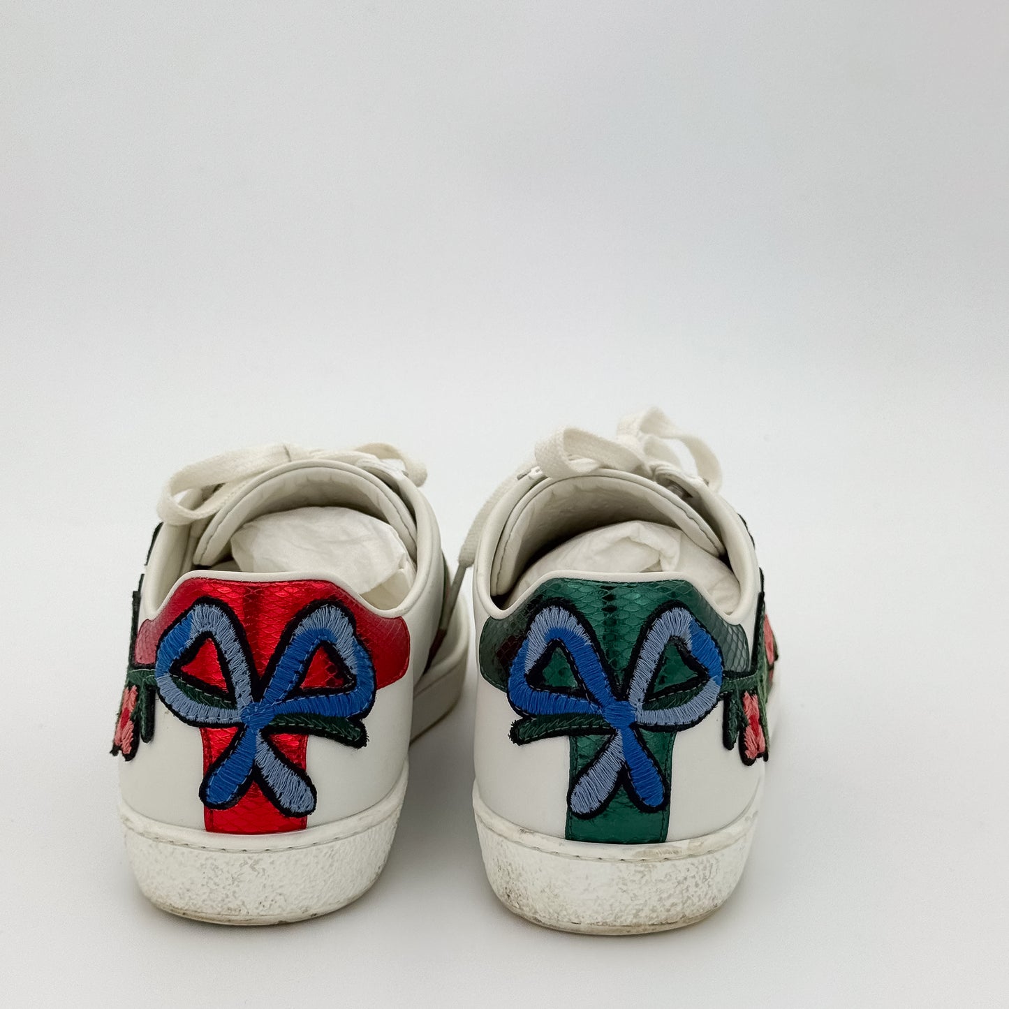 Gucci Ace Embroidered Floral Trainers - Size 37.5