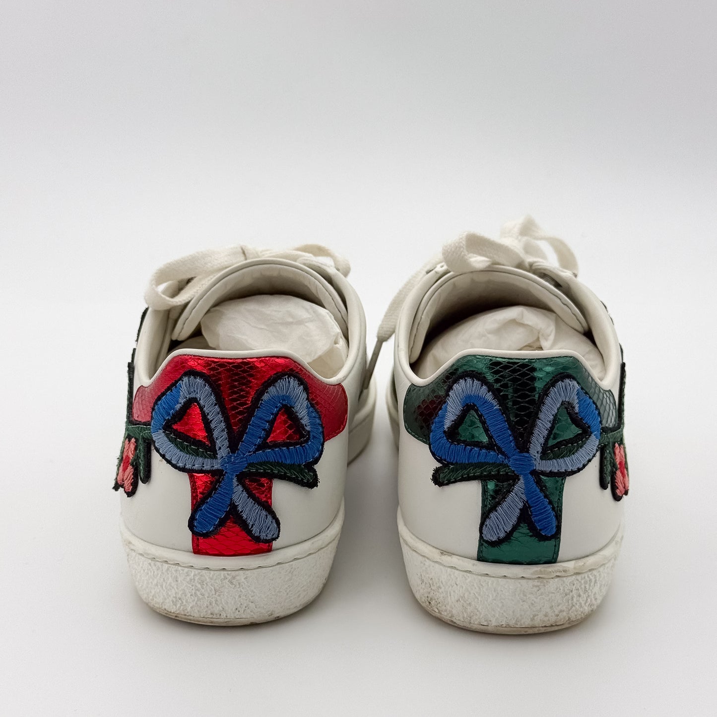 Gucci Ace Embroidered Floral Trainers - Size 37.5