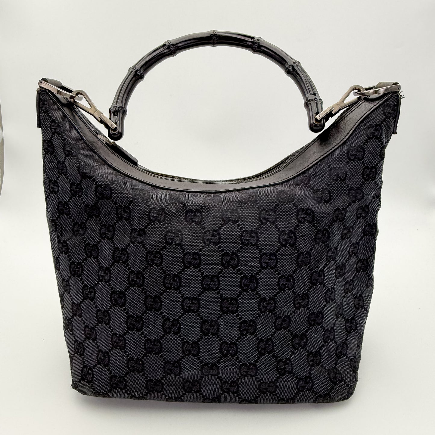 Gucci Bamboo Shoulder Bag in Monogram Canvas