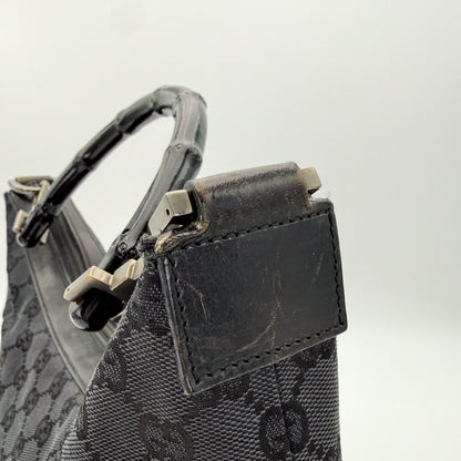 Gucci Bamboo Shoulder Bag in Monogram Canvas