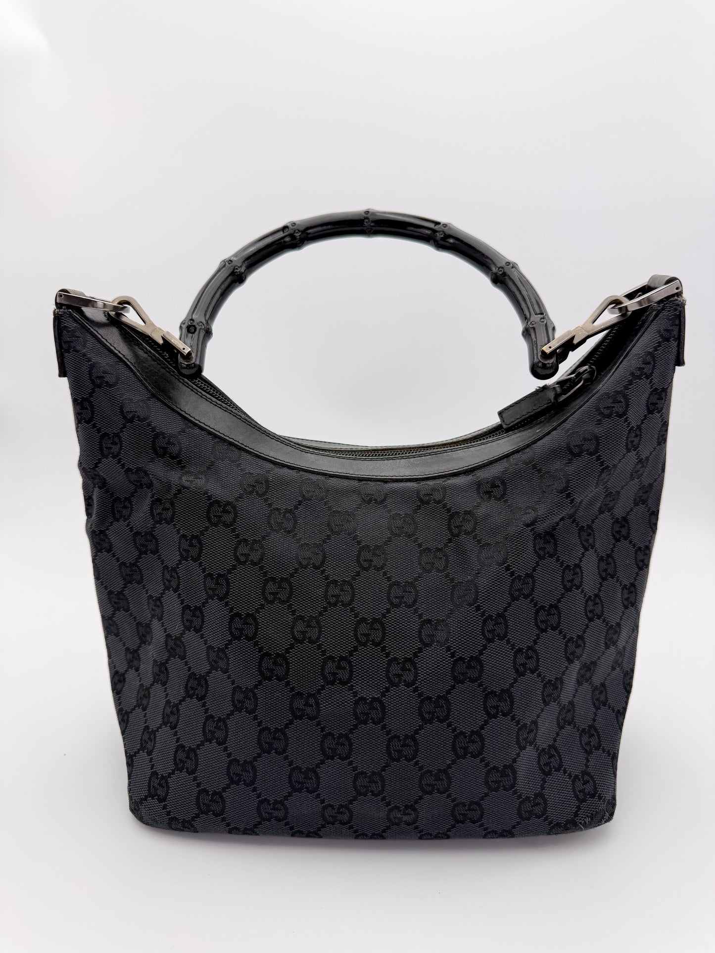 Gucci Bamboo Shoulder Bag in Monogram Canvas