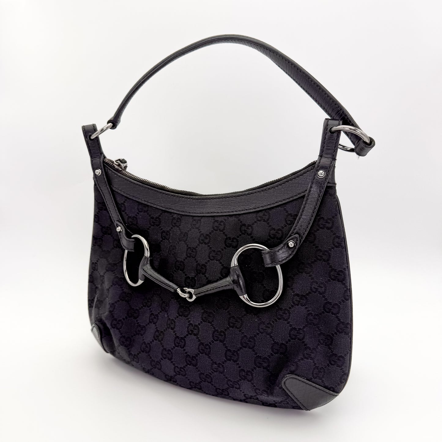 Gucci GG Horsebit Hobo Shoulder Bag