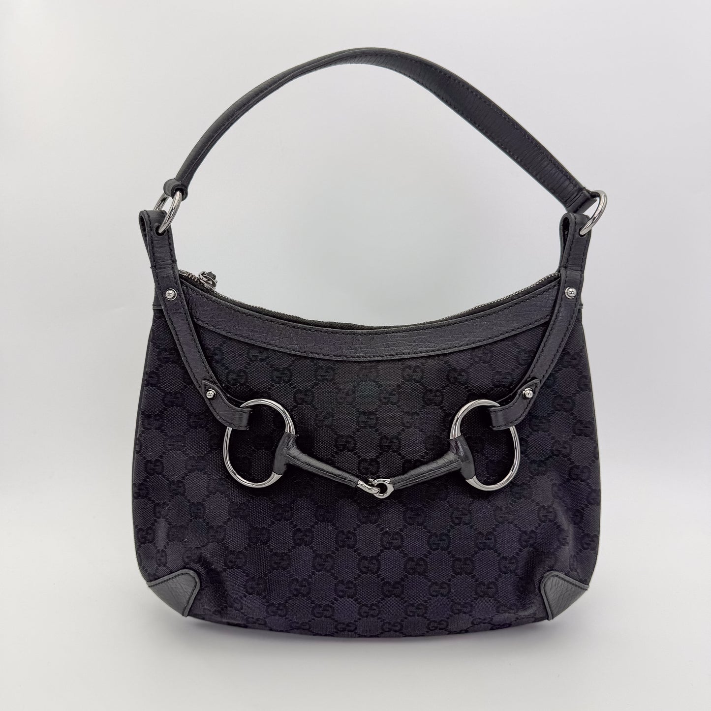 Gucci GG Horsebit Hobo Shoulder Bag