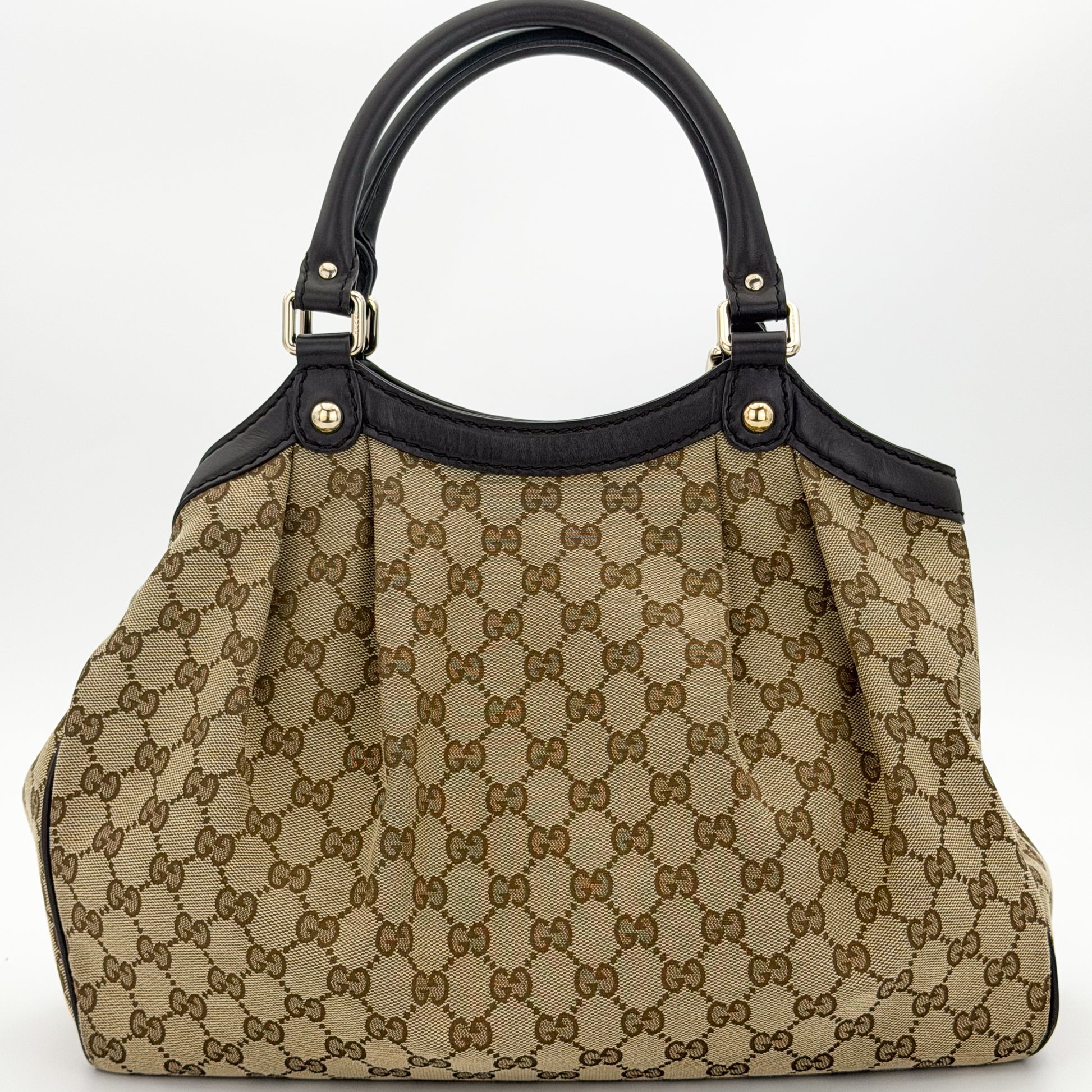 Brand new unworn Gucci Sukey GG canvas tote back view