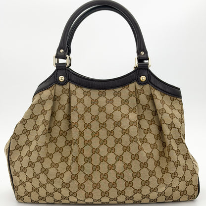 Brand new unworn Gucci Sukey GG canvas tote back view