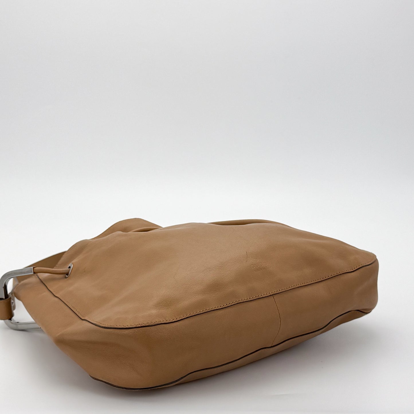 Gucci Tan Leather Bucket Bag