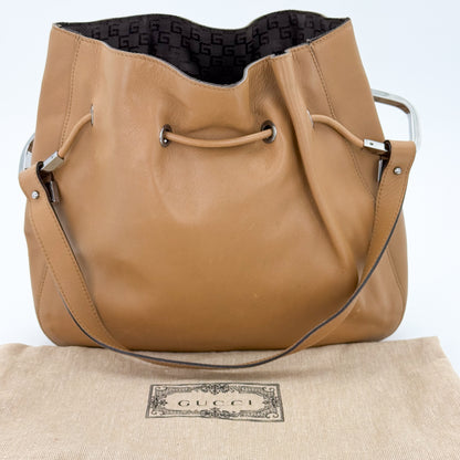 Gucci Tan Leather Bucket Bag