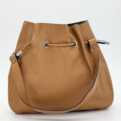 Gucci Tan Leather Bucket Bag