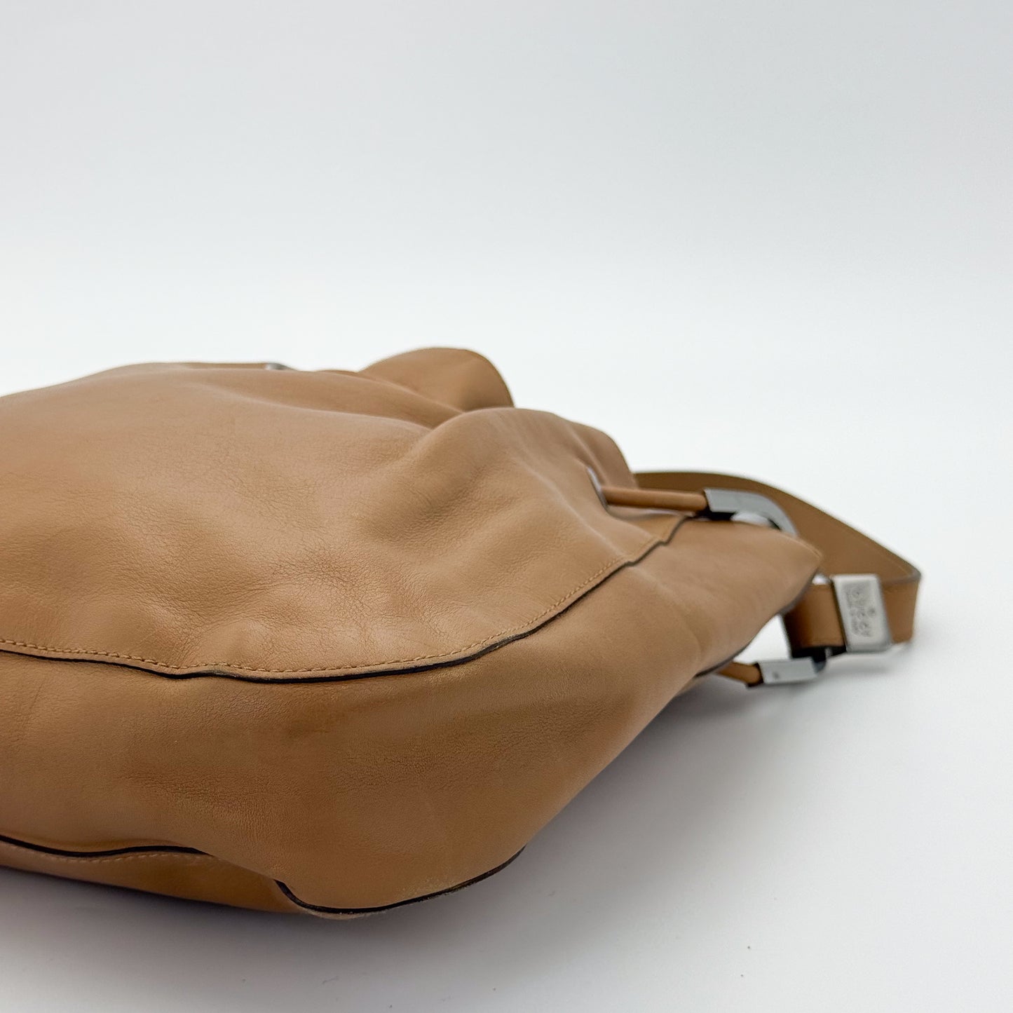 Gucci Tan Leather Bucket Bag