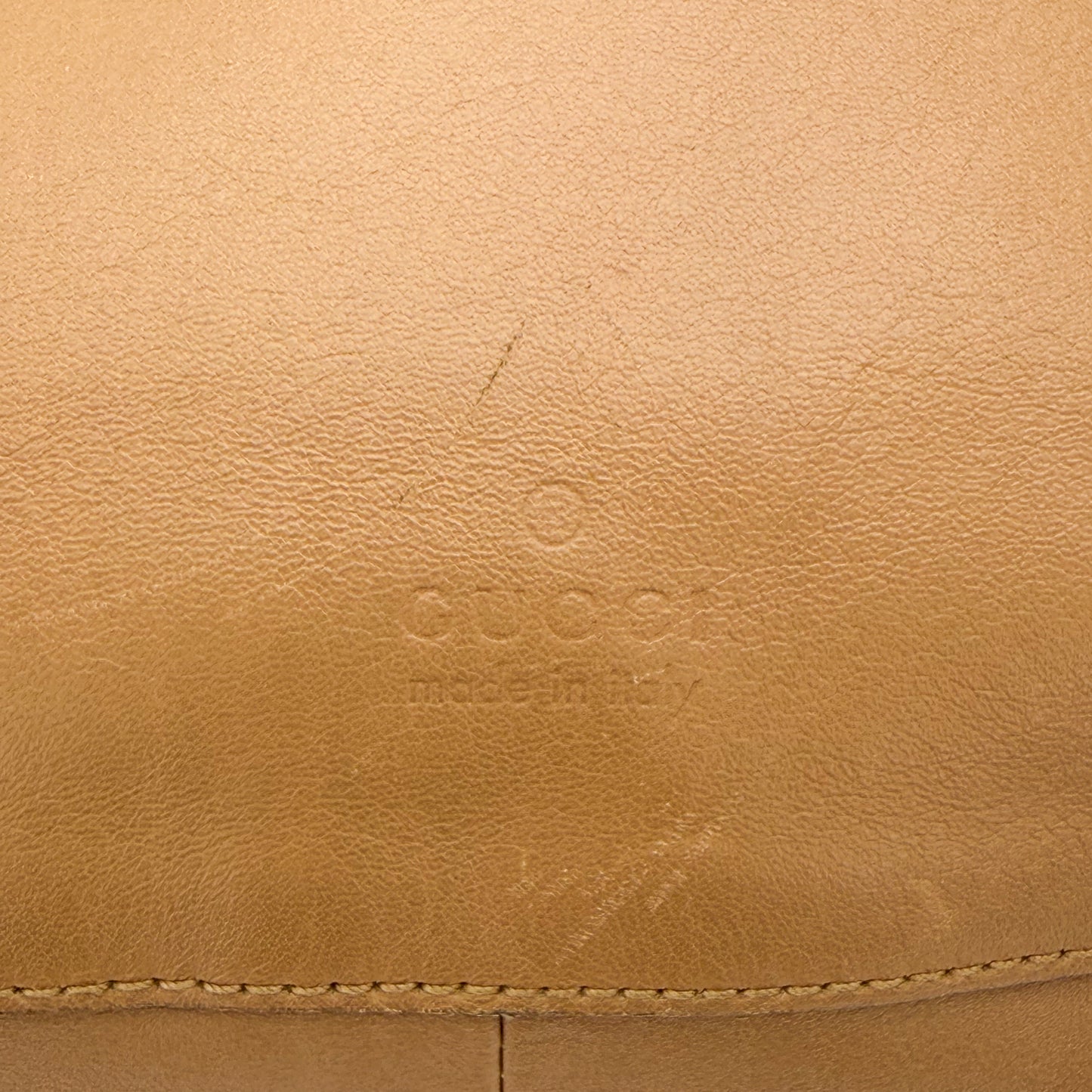 Gucci Tan Leather Bucket Bag