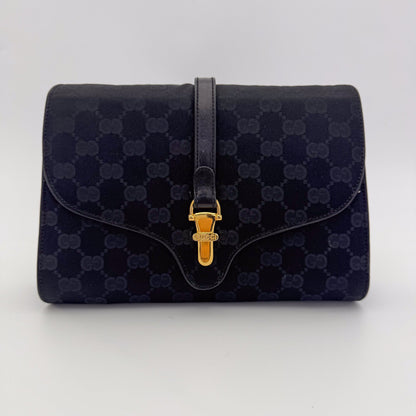 Gucci-Vintage-Statin-Jacquard-Preloved-Luxury-Handbag-London-Front1.