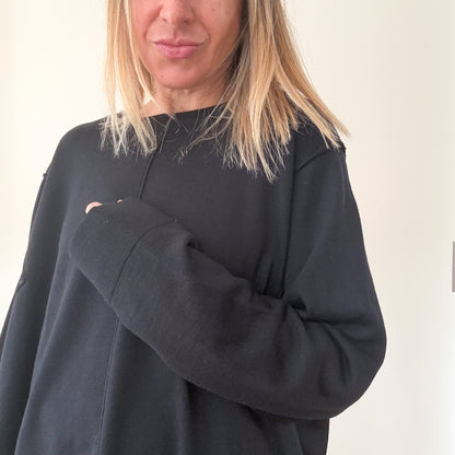 Hana San Classic Black Fine Knit Jumper - Size 12