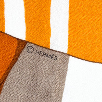 Hermès-Paris stamp and stripe border detail