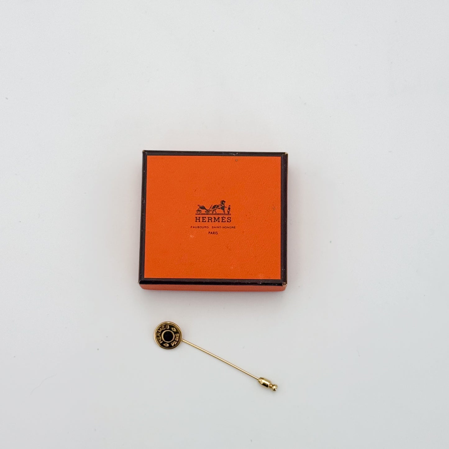 Hermès Clou de Selle Gold-Tone Pin Brooch