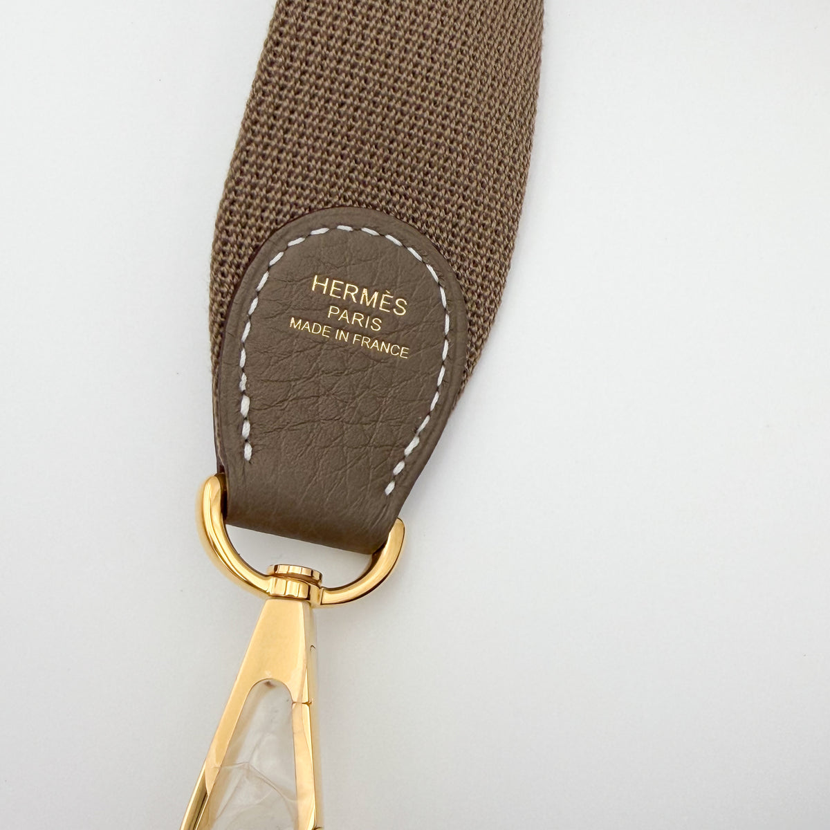 Hermès Paris Made in France stamp on Evelyne III leather strap