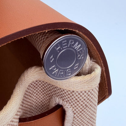 Hermès Écru Toile H & Natural Vache Hunter Herbag Messenger 39 (RRP £3,400) | Authentic Preloved