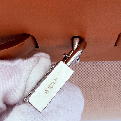 Hermès Écru Toile H & Natural Vache Hunter Herbag Messenger 39 (RRP £3,400) | Authentic Preloved