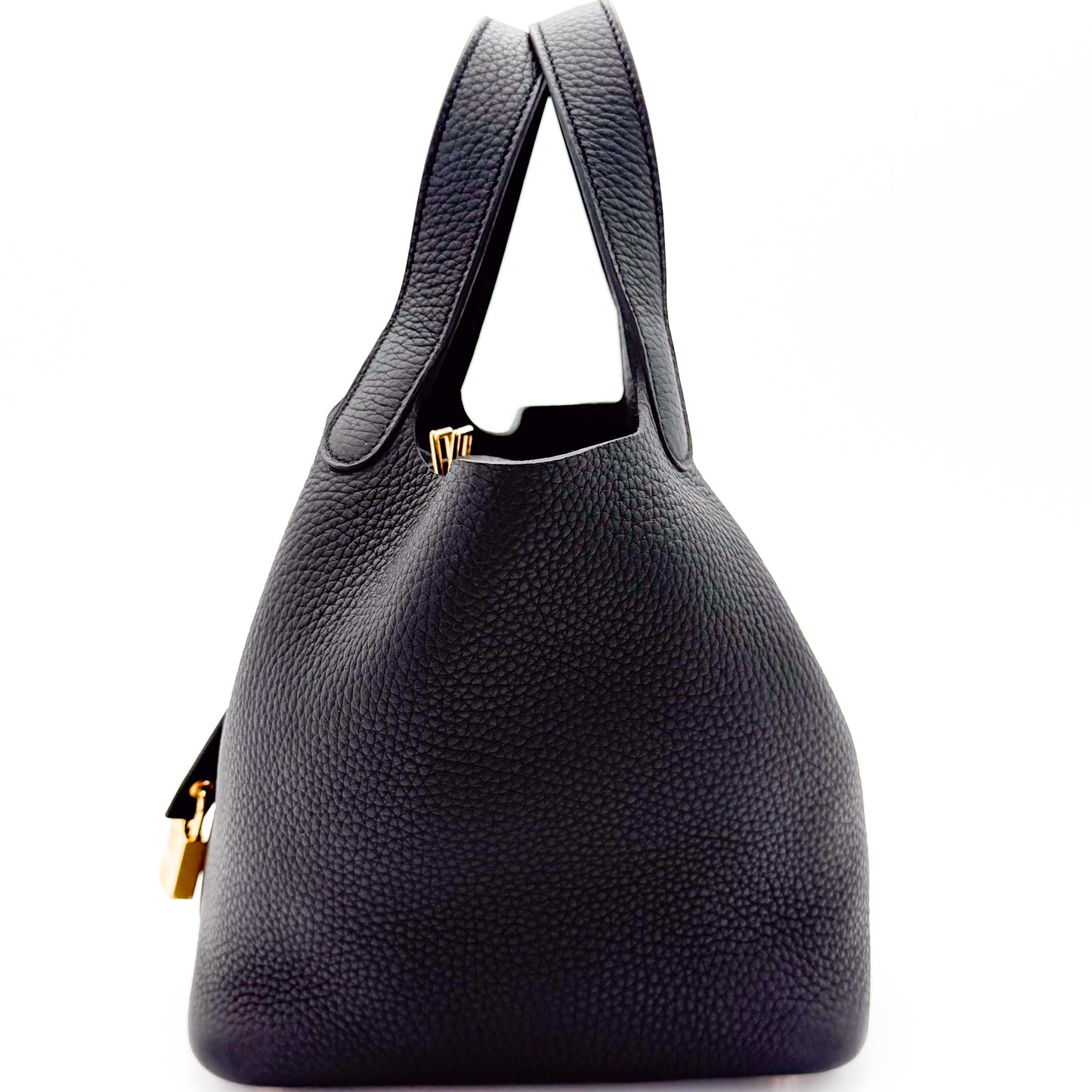 Hermès Picotin 18 Lock in Clemence Noir Leather