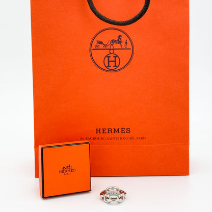 Hermès Regate Chaine d’Ancre Scarf Ring in Palladium Finish