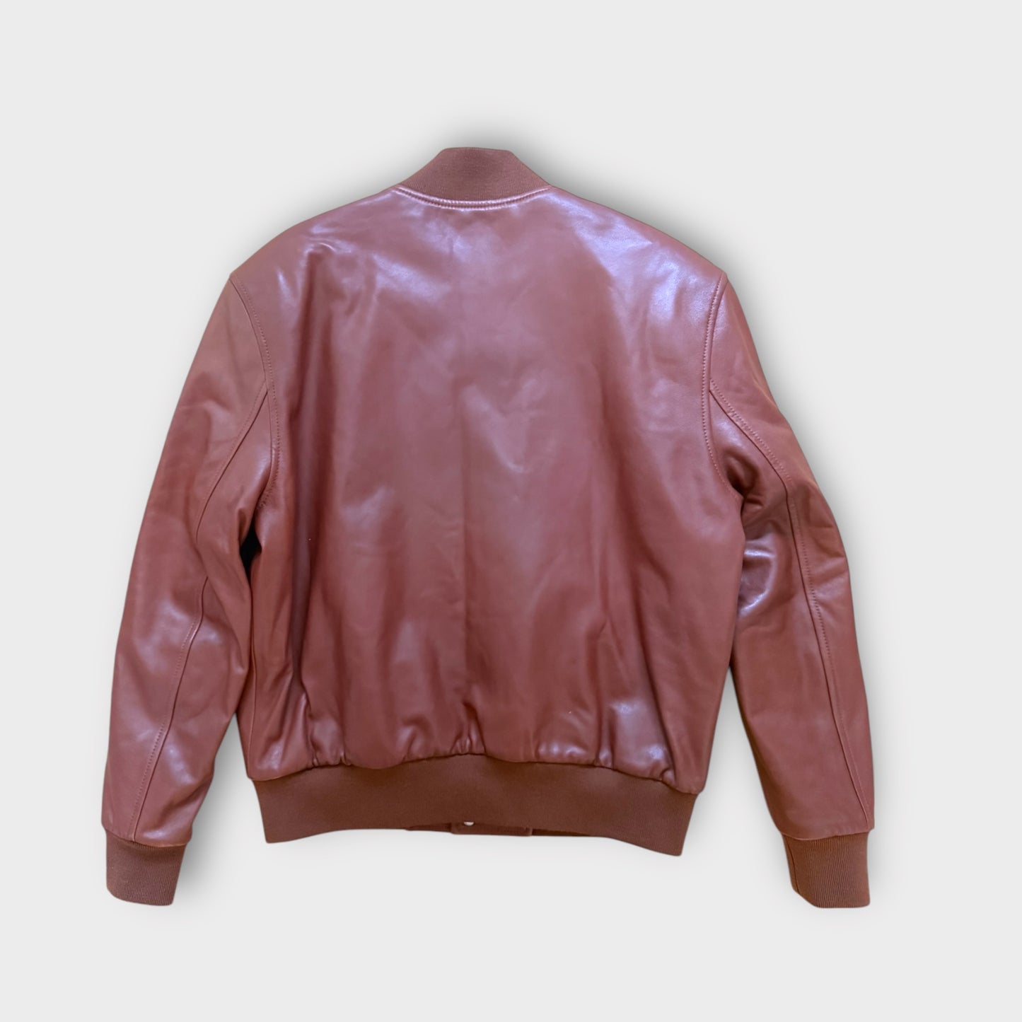 Equipment Leather Bomber Jacket