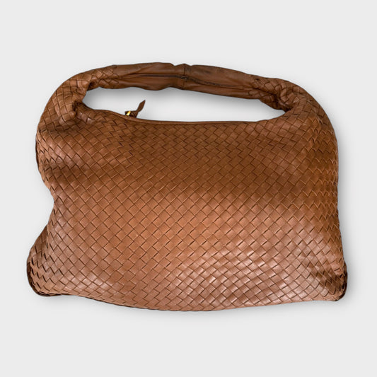Bottega Veneta Intrecciato Weave Medium Leather Hobo Bag
