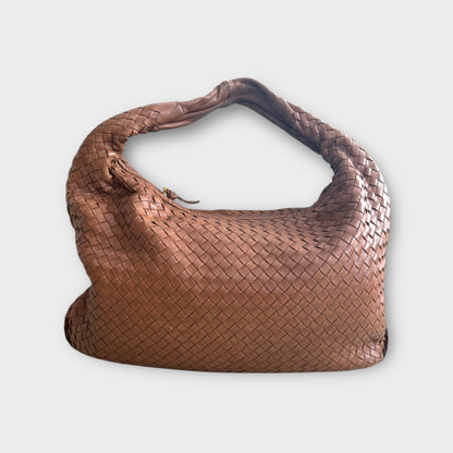 Bottega Veneta Intrecciato Weave Medium Leather Hobo Bag