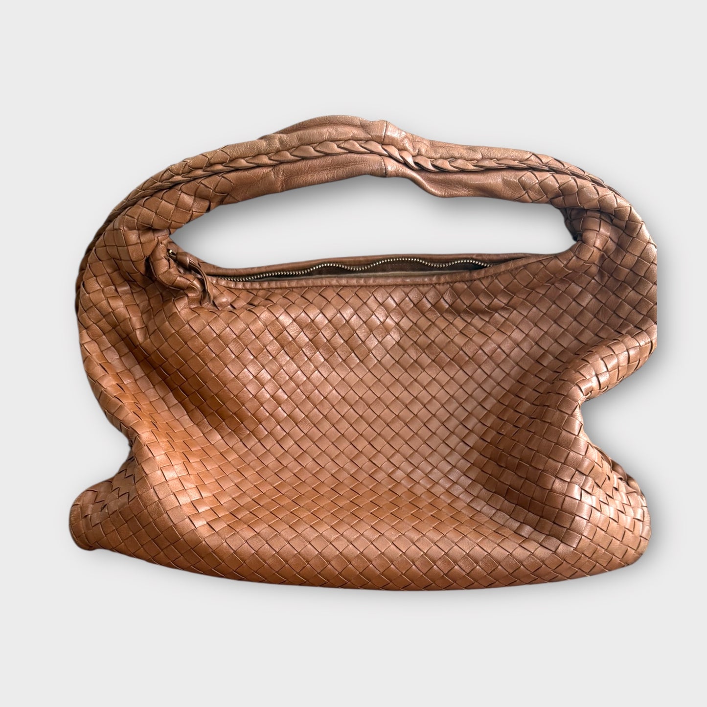 Bottega Veneta Intrecciato Weave Medium Leather Hobo Bag