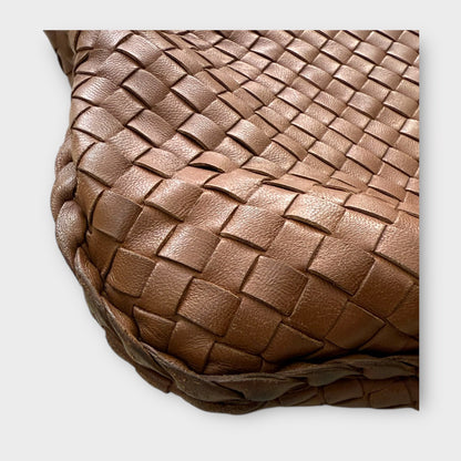 Bottega Veneta Intrecciato Weave Medium Leather Hobo Bag