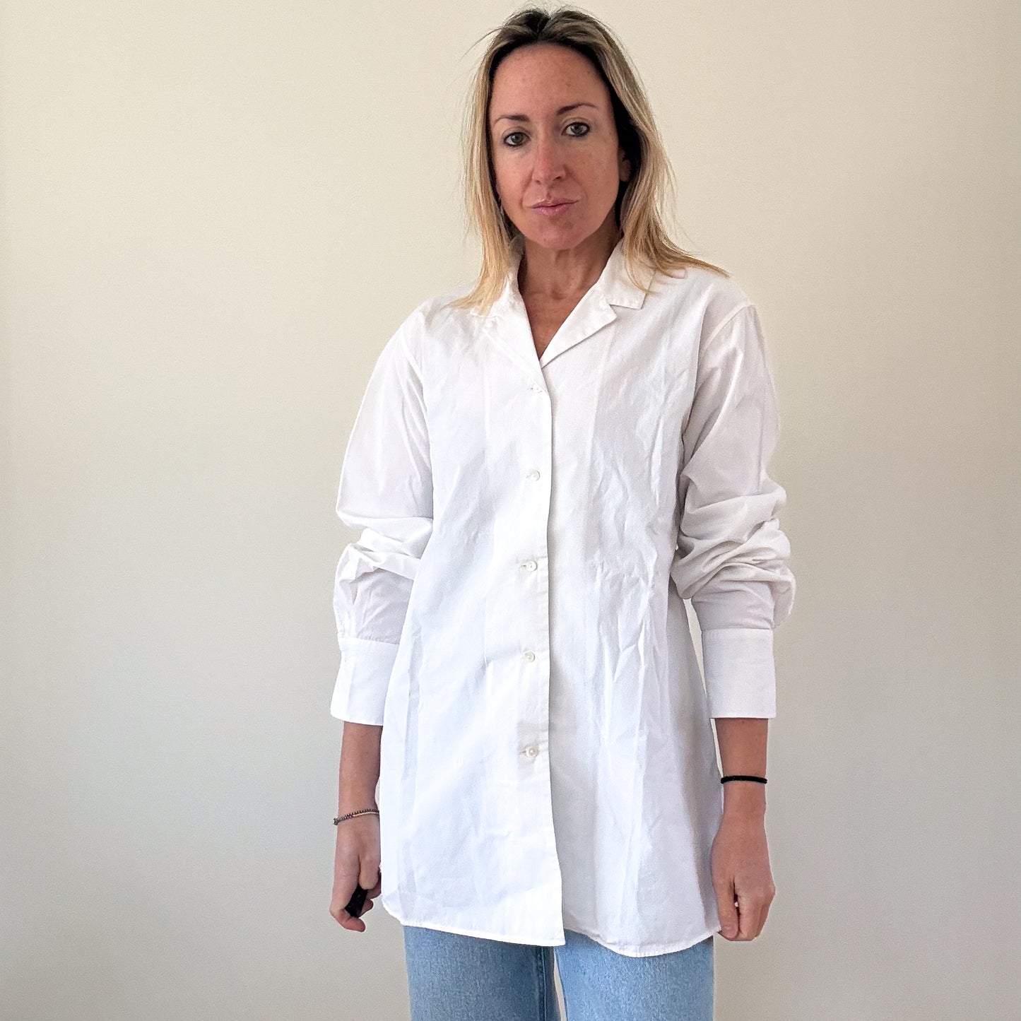 Jil Sander White Cotton Shirt - Size 14